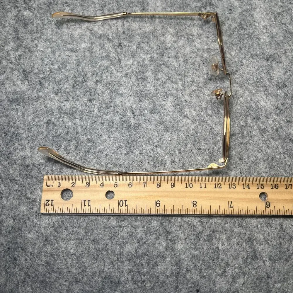 Vintage 18K Gold Plated Glasses FRAMES ONLY Hexagon Italy 125 40/20 USI Rico